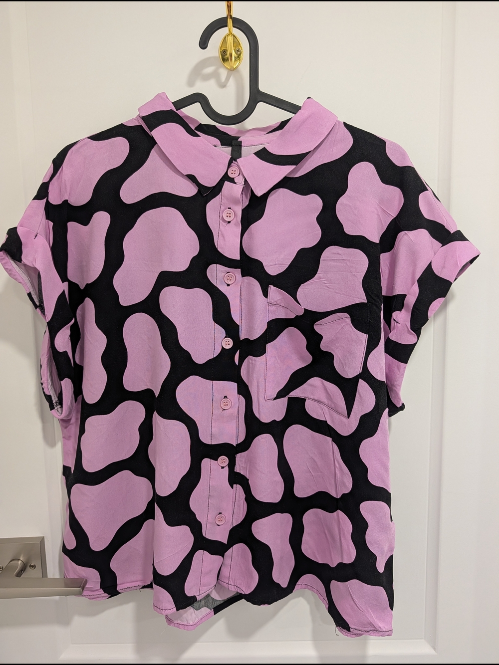 Dangerfield Abstract Boxy Button Up Top
